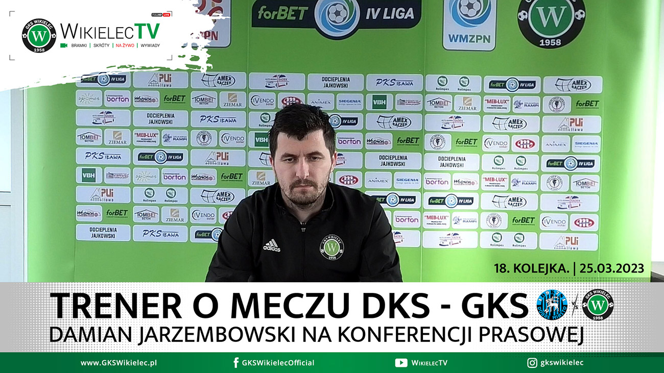 WikielecTV: Trener Damian Jarzembowski ocenia mecz z DKS Dobre Miasto