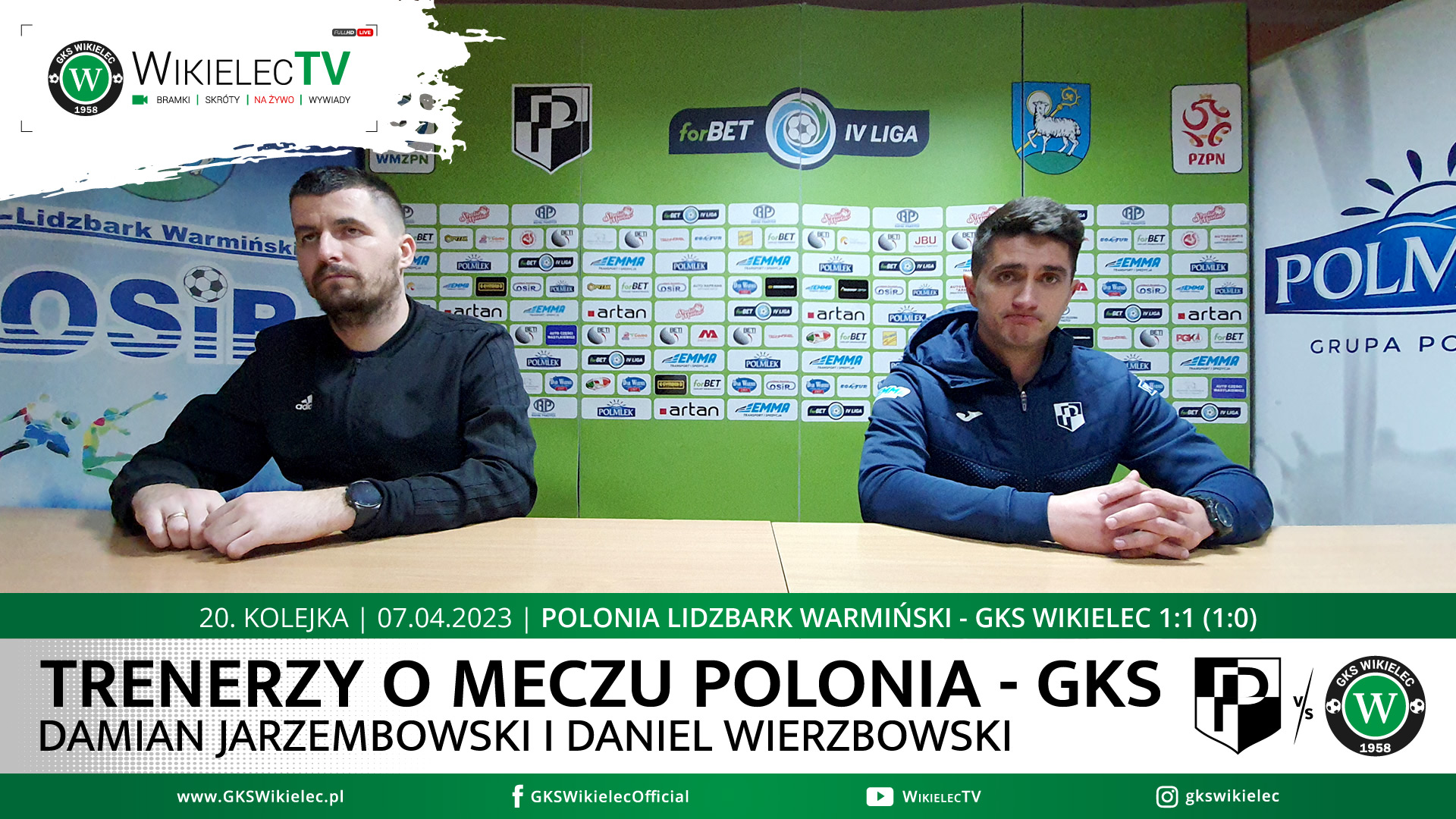 WikielecTV: Konferencja prasowa po meczu Polonia Lidzbark Warmiński - GKS Wikielec 1:1 (1:0)