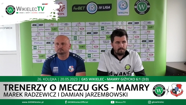 WikielecTV: Konferencja prasowa po meczu GKS Wikielec – Mamry Giżycko 6:1 (3:0)