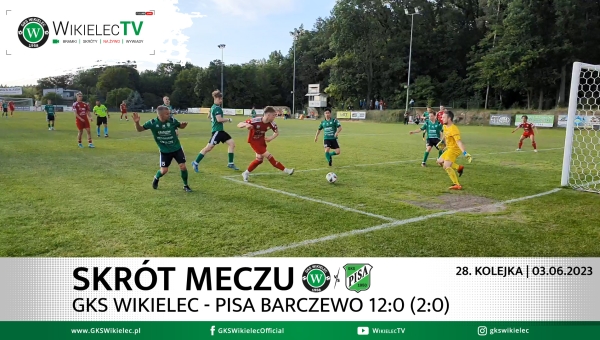 WikielecTV: Skrót meczu GKS Wikielec - Pisa Barczewo 12:0 (2:0)