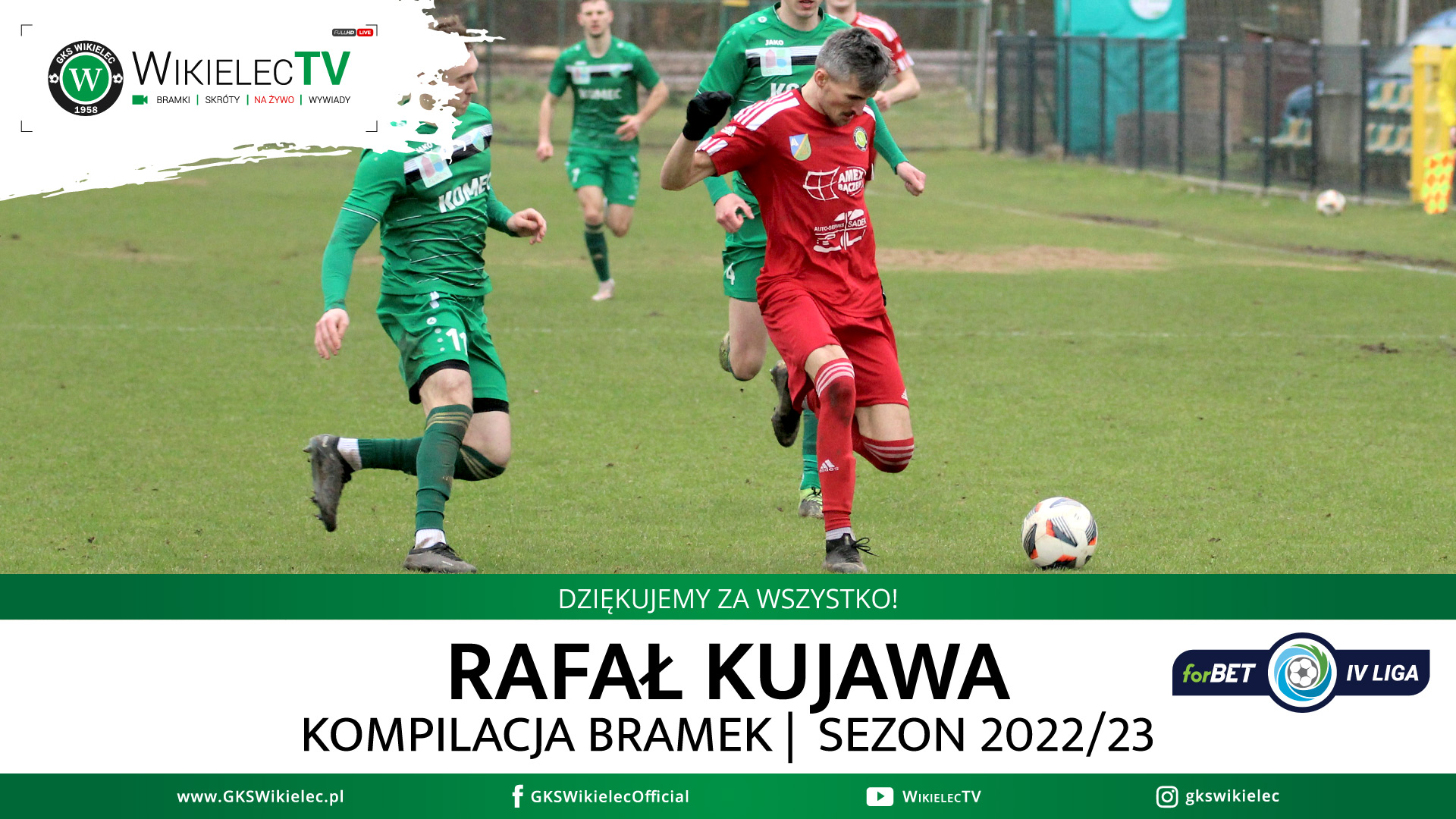 WikielecTV: Rafał Kujawa - wszystkie bramki w forBET IV lidze 2022/23