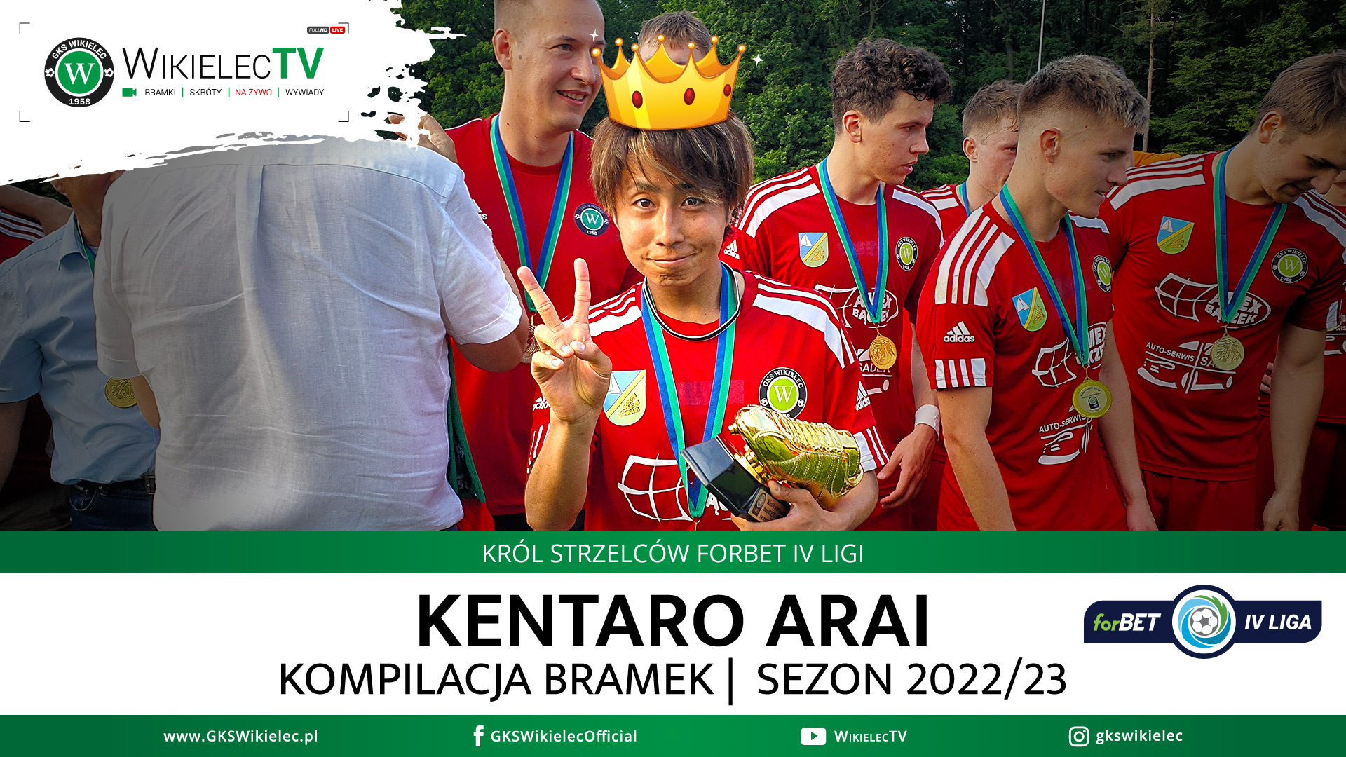 WikielecTV: Kentaro Arai - wszystkie bramki w forBET IV lidze 2022/23