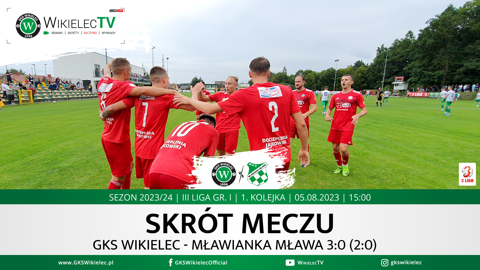 WikielecTV: Skrót meczu GKS Wikielec - Mławianka Mława 3:0 (2:0)