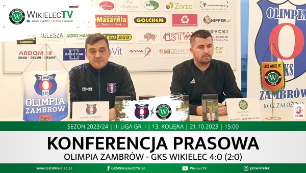 WikielecTV: Konferencja prasowa po meczu z Olimpią Zambrów