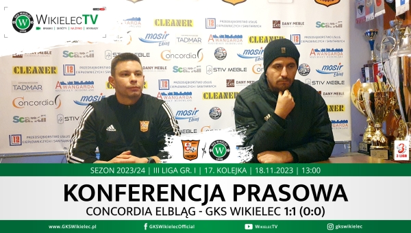 WikielecTV: Konferencja prasowa po meczu z Concordią Elbląg