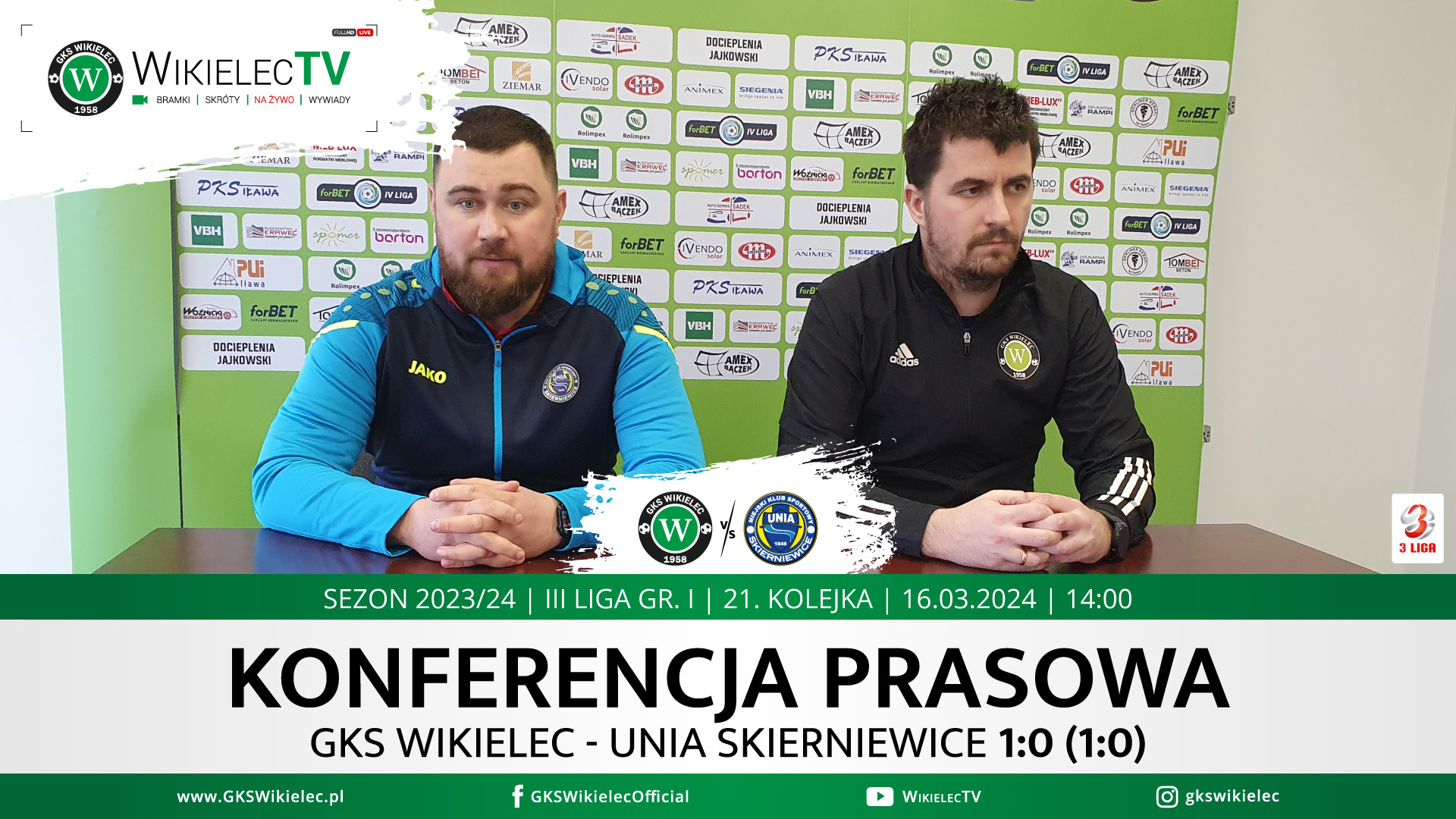 WikielecTV: Konferencja prasowa po meczu z Unią Skierniewice