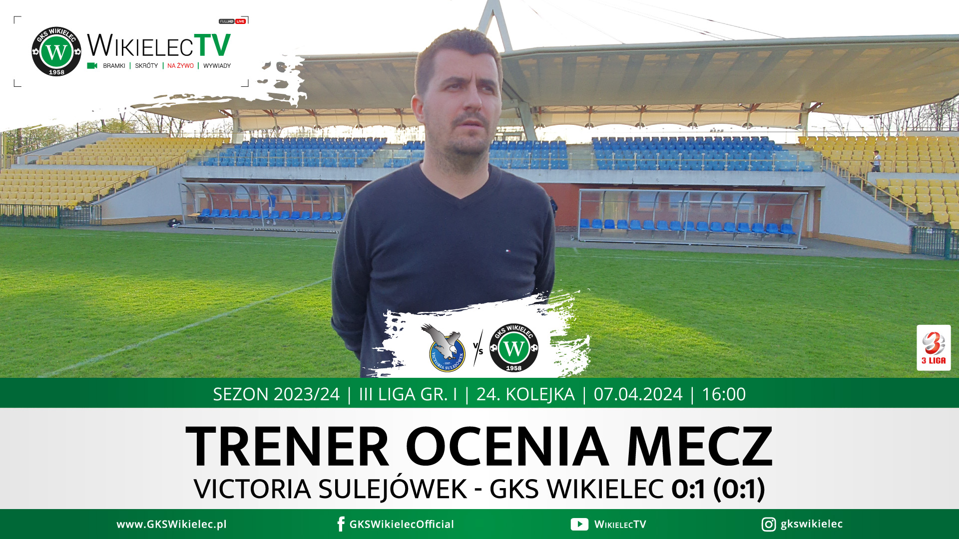 WikielecTV: Trener ocenia mecz z Victorią Sulejówek