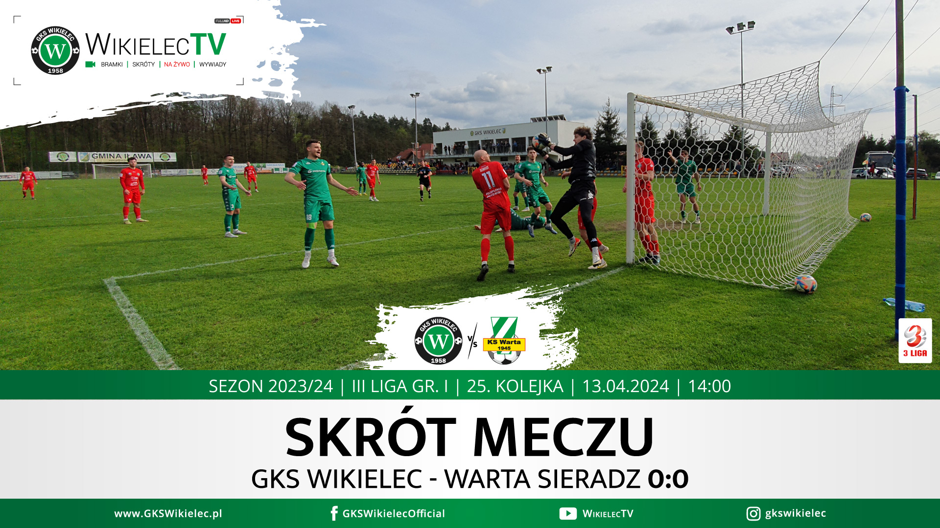 WikielecTV: Skrót meczu GKS Wikielec - Warta Sieradz 0:0