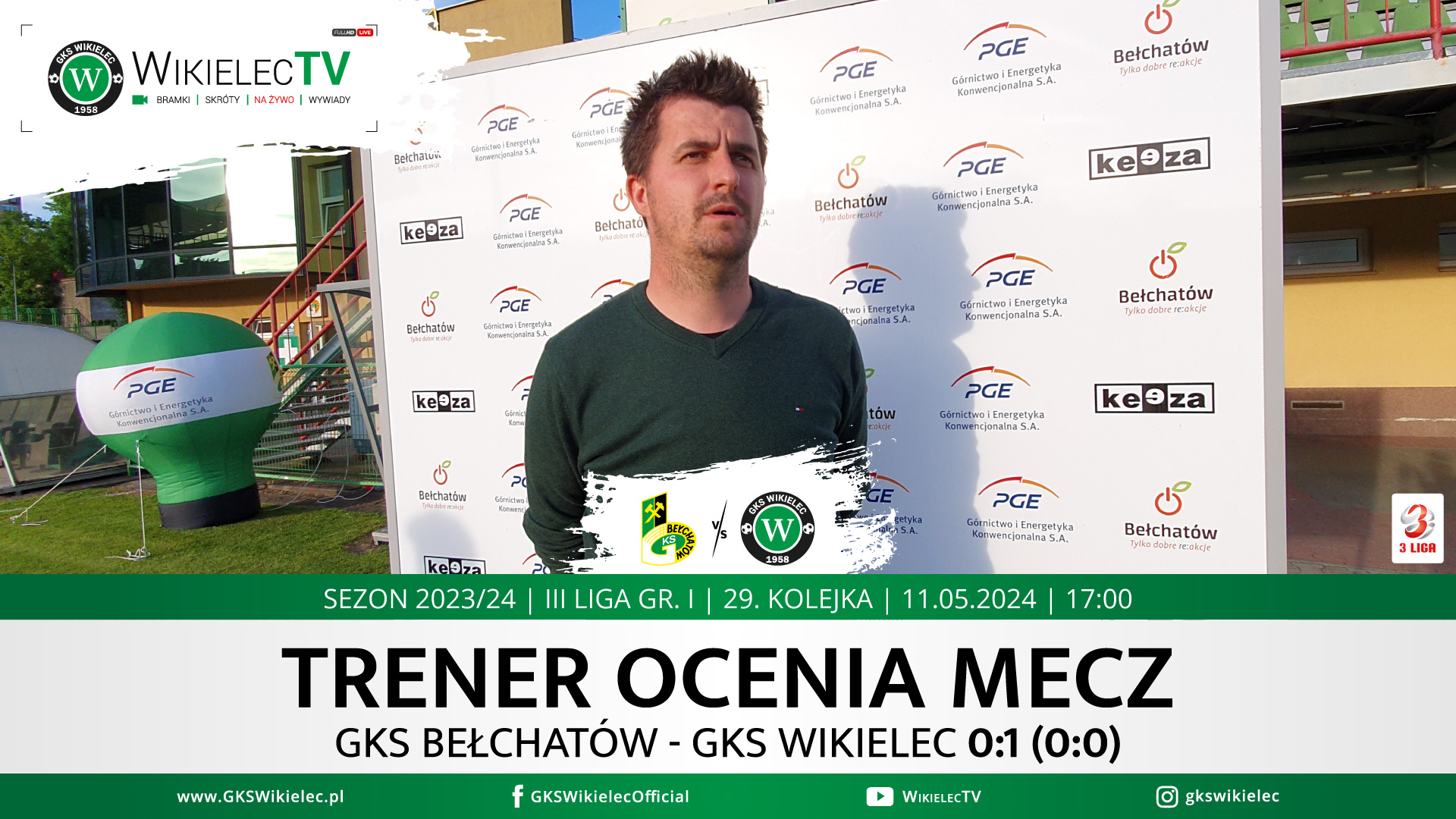 WikielecTV: Trener ocenia mecz z GKS-em Bełchatów